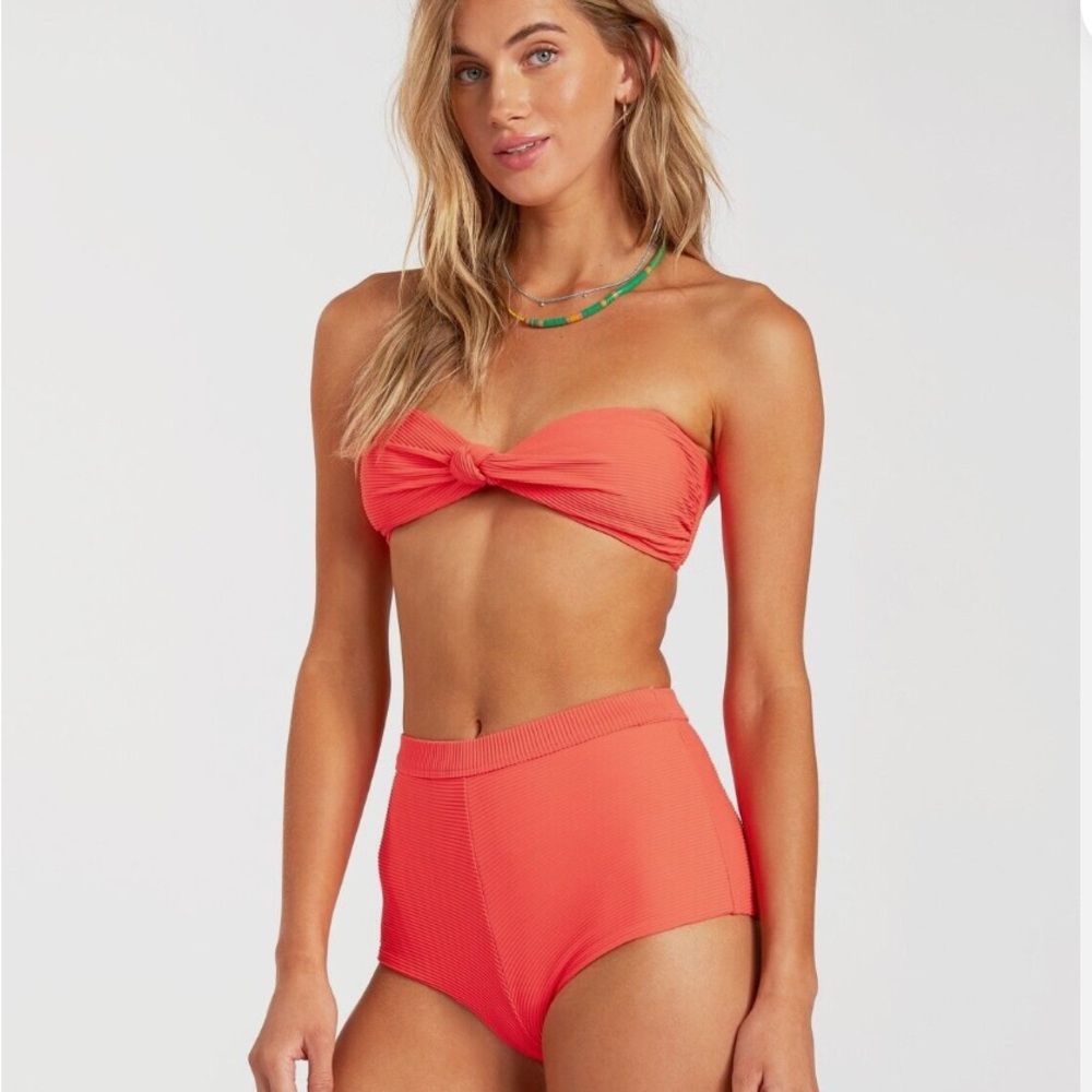 Billabong Tanlines Bikini in Hot Coral